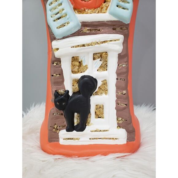 Vintage‎ YOZIE MOLD CERAMIC HALLOWEEN HAUNTED HOUSE blow mold copy cat bat witch - Picture 2 of 12